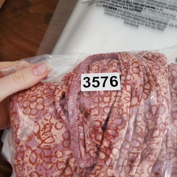 Free People Dress Womens Small Purple Pink Floral Boho Layered Milkmaid Whimsy - Picture 11 of 11